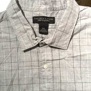 BLOOMINGDALE'S Twilight Grey Plaid Shirt *Business Casual* The Men's Store